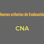 Nuevos criterios de evaluación