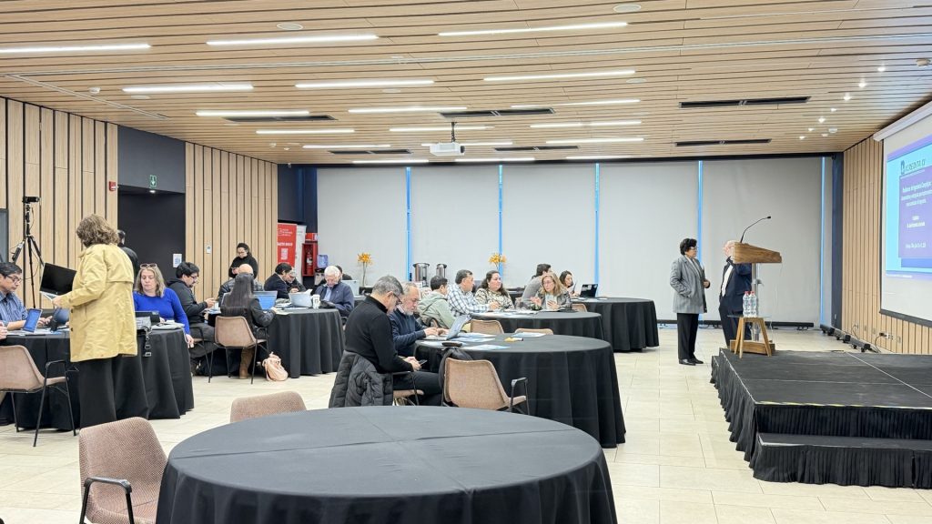 Pantalla con el programa del Taller Problemas de Ingeniería Complejos y el nombre del facilitador, Dr. José Humberto Loría Arcila, proyectada al inicio de la jornada.